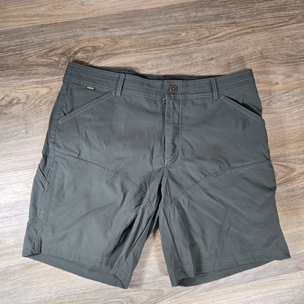 KUHL Renegade Cargo Shorts Mens 38 Black Stretch Nylon Hiking Outdoor 5121